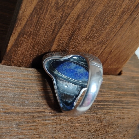 SALE! Carolyn Pollack Relios Lapis Lazuli 925 Sterling Silver Ring Sz.7 - Picture 9 of 10